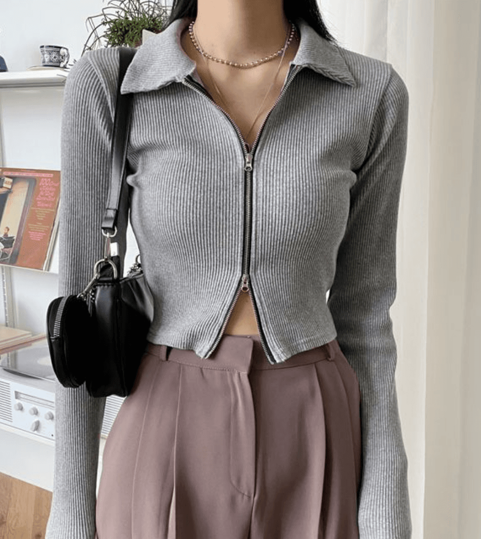 집업 카라 티셔츠 (4color)