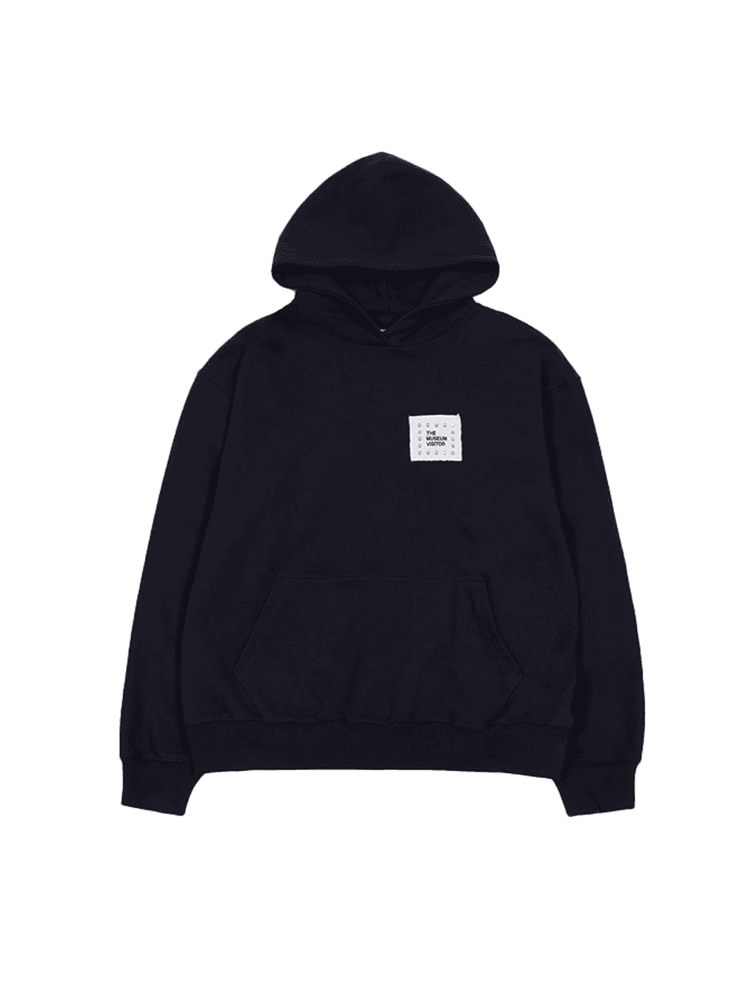 CUBIC LOGO STITCHED ESSENTIAL HOODY BLACK