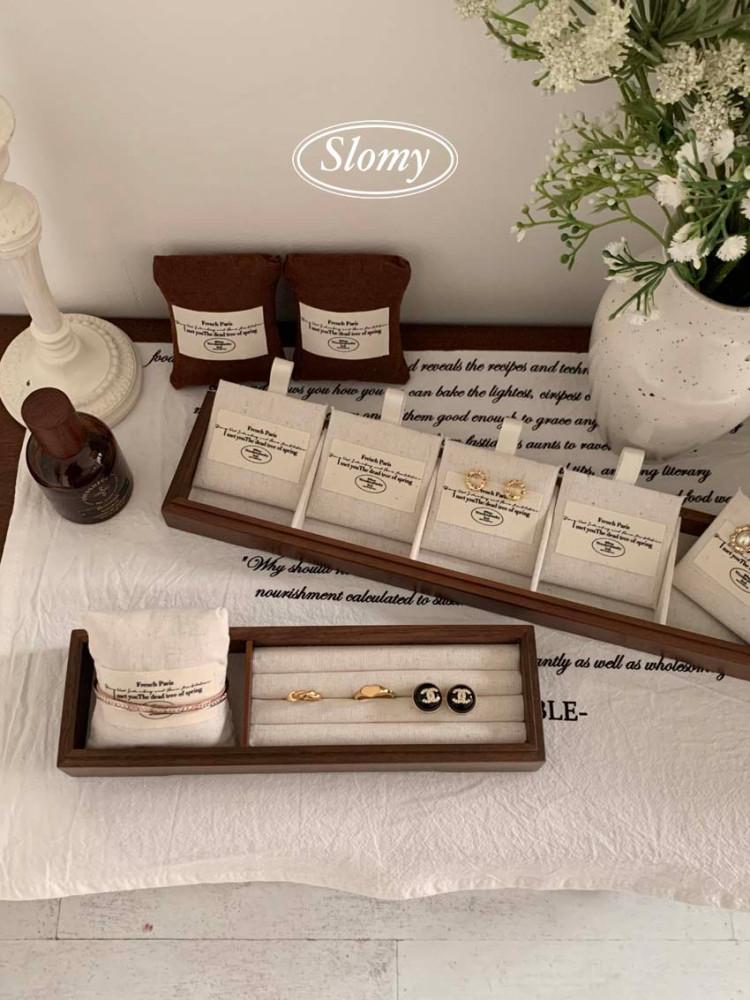 [Slomy자체제작]호두나무 롱 슬림 우드 악세사리 시계 보관 트레이 3types