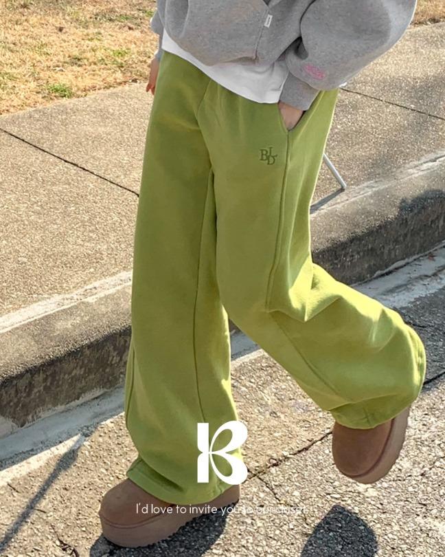 베이델리 [당일출고][MADE/숏,미디,롱]사심 양기모 자수 투웨이 조거팬츠