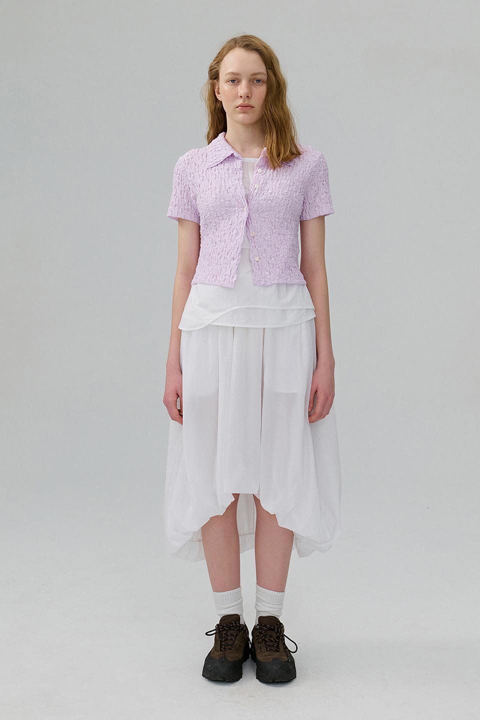 Ruched Blouse_LIGHT VIOLET