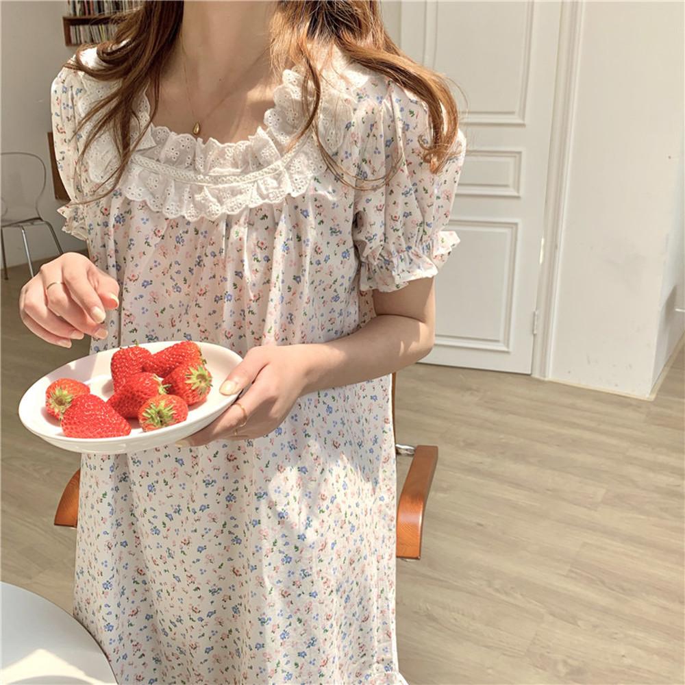 [원피스/상하세트] 썸머 레이스 러플 여름 원피스잠옷 잠옷세트 우정잠옷 파자마파티 홈파티