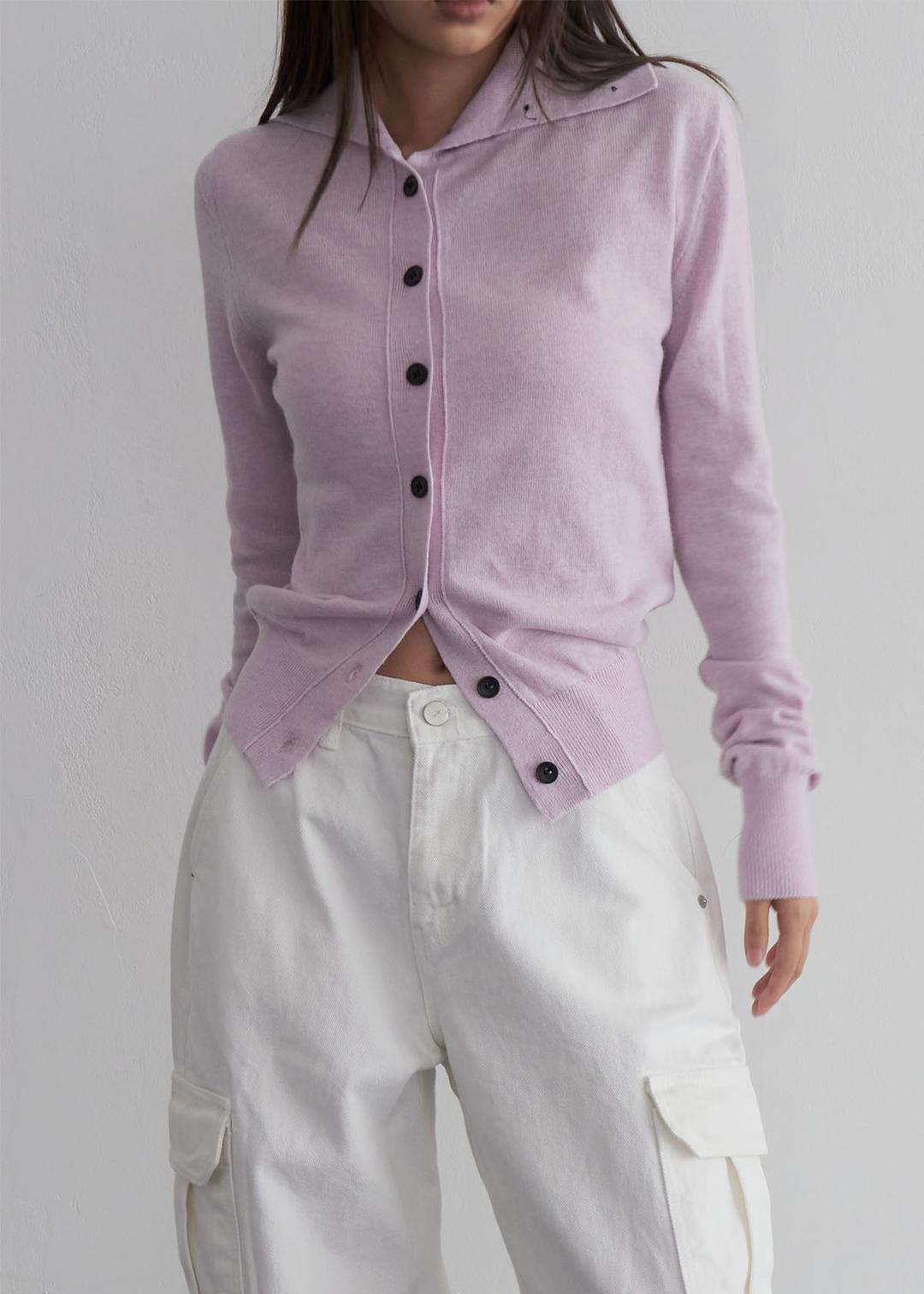 Pastel High-Neck Cardigan (3c)