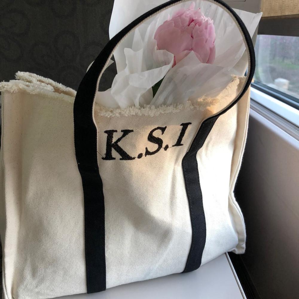 my own bag 자수네임백 특별한 선물 출산선물 기저귀가방 이니셜 커스텀 에코 캔버스