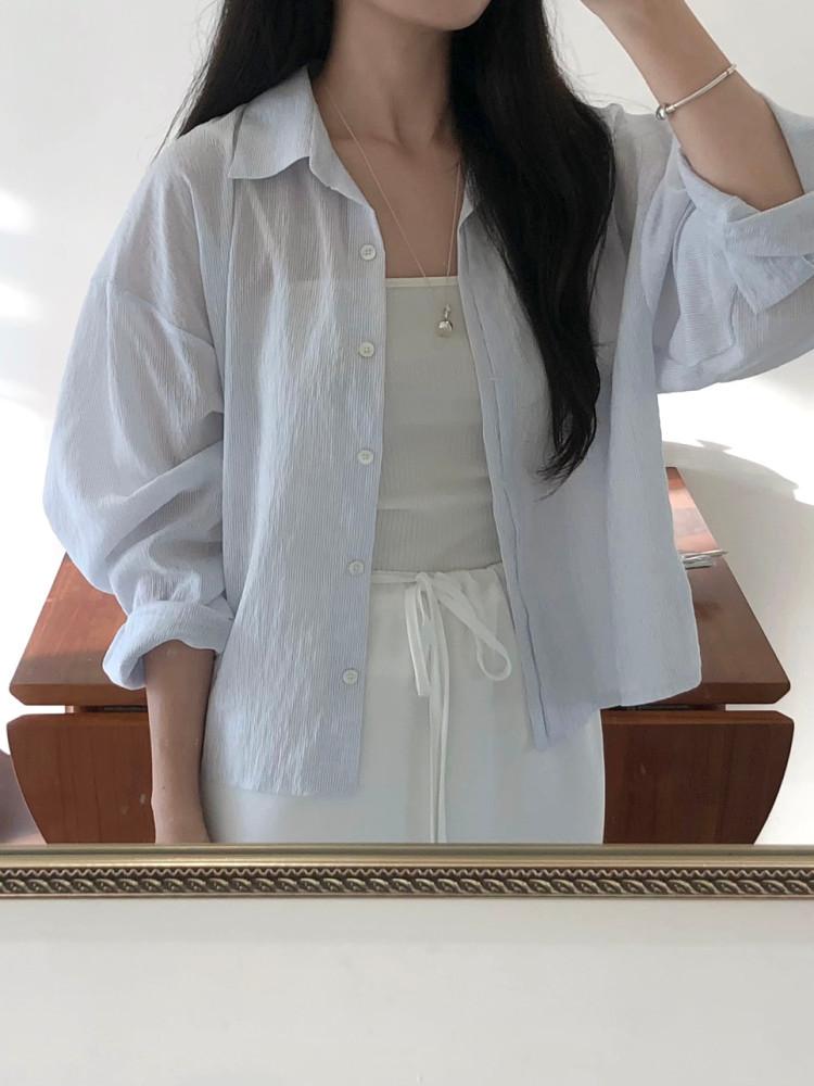 페브 스트라이프 하프 셔츠 [디셈브]