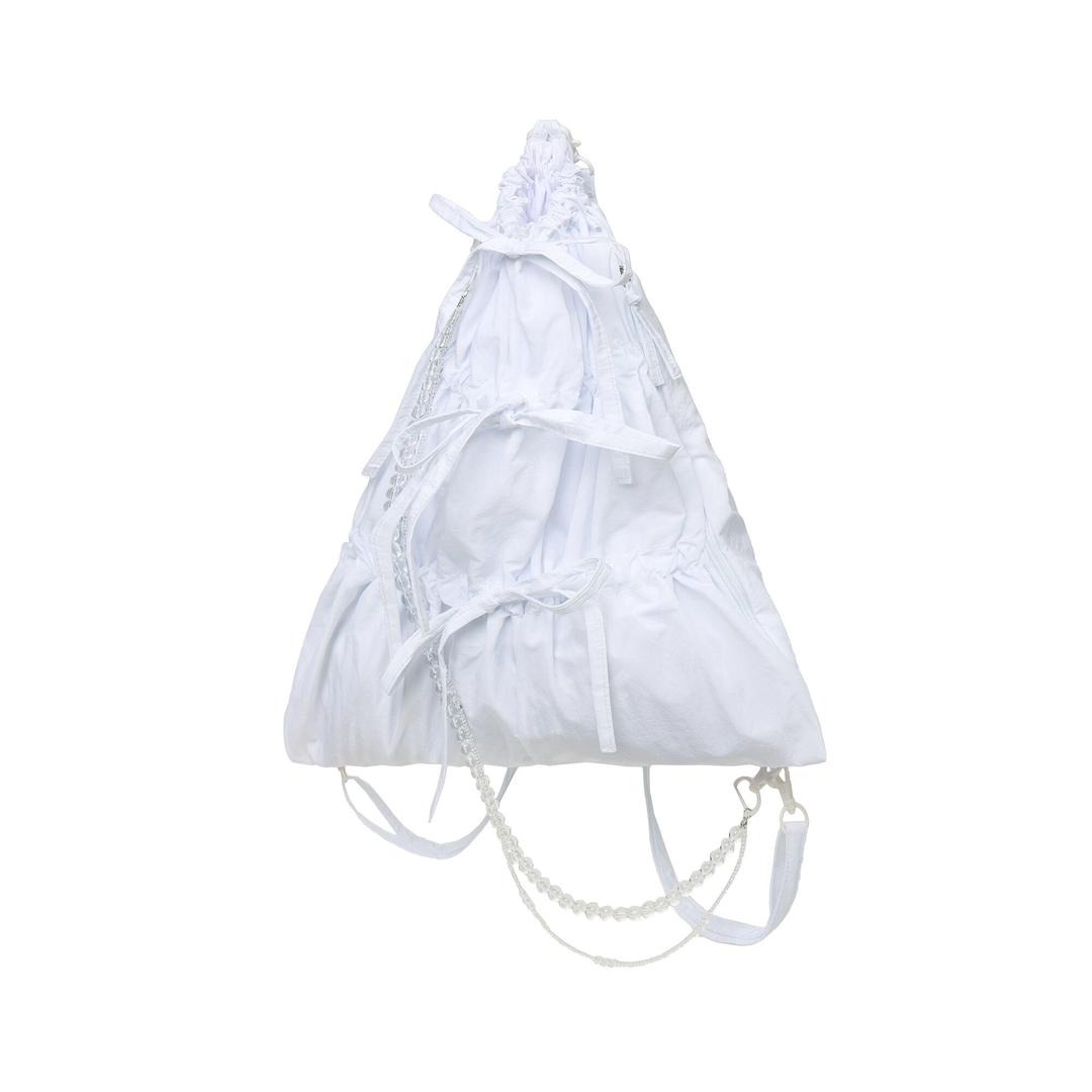 UTILITY RIBBON SHIRRING GYM SACK_WHITE