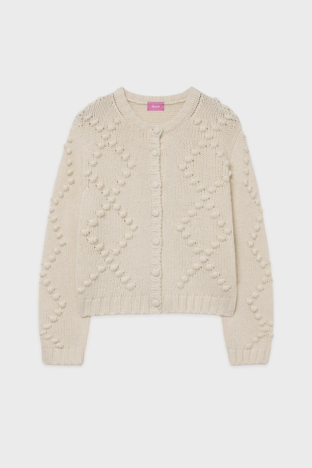 SN Soft Argyle Cardigan (Ivory)