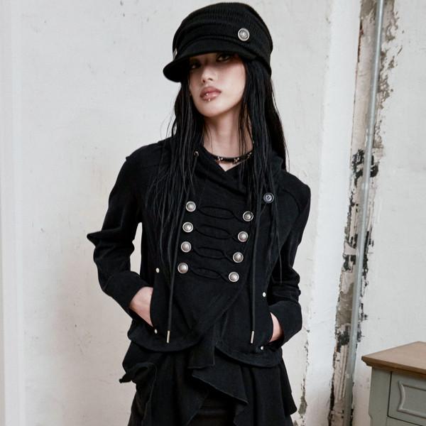 3/23 예약배송 Layered Napoleon Hood Jacket (BLACK)