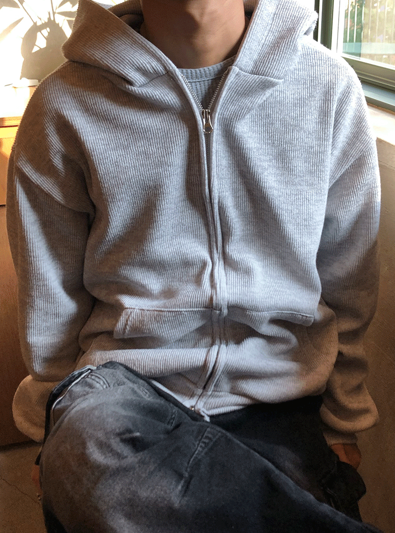 [문의폭주,기획] 베이직 골지 후드집업 4c