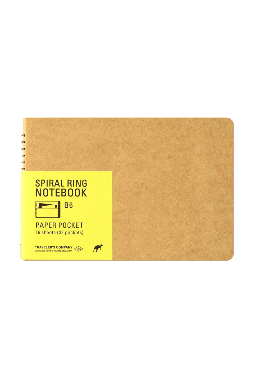 Spiral ring notebookB6 paper pocket