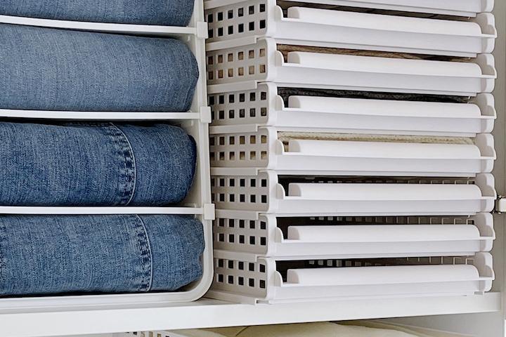 착착 슬라이딩 옷정리 수납 트레이 티셔츠 옷장 정리 수납함 팬트리정리함