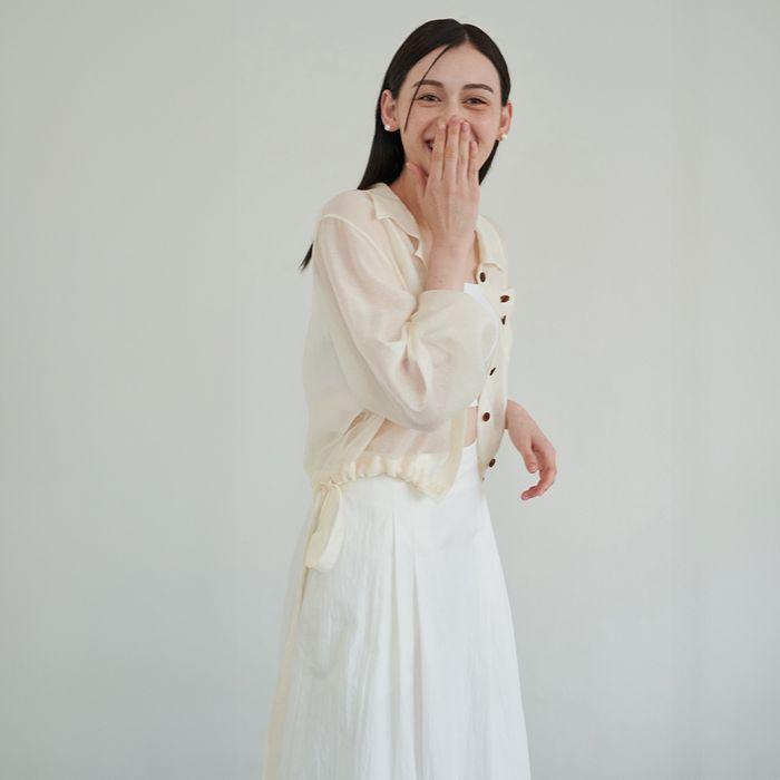 coco ribbon sheer blouse IV