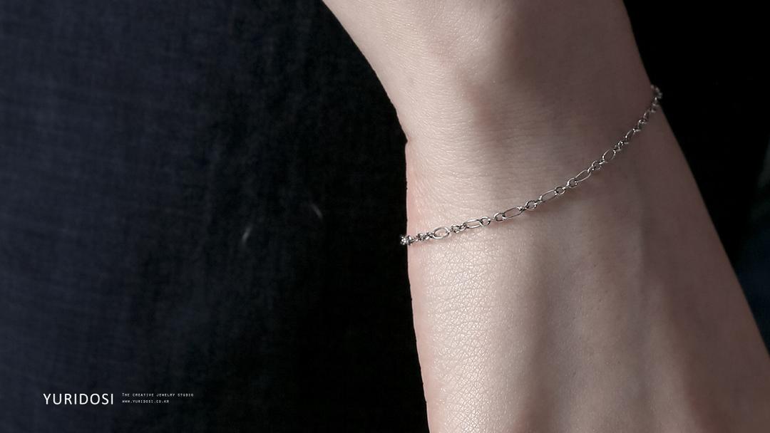 925 Silver Vintage Oval Chain Bracelet