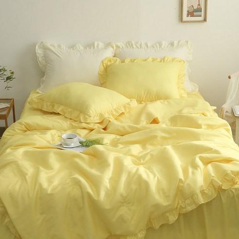 아임리빙 달콤 레이스 프릴 차렵이불 + 베개커버 세트 - 이불세트 | 쿠팡