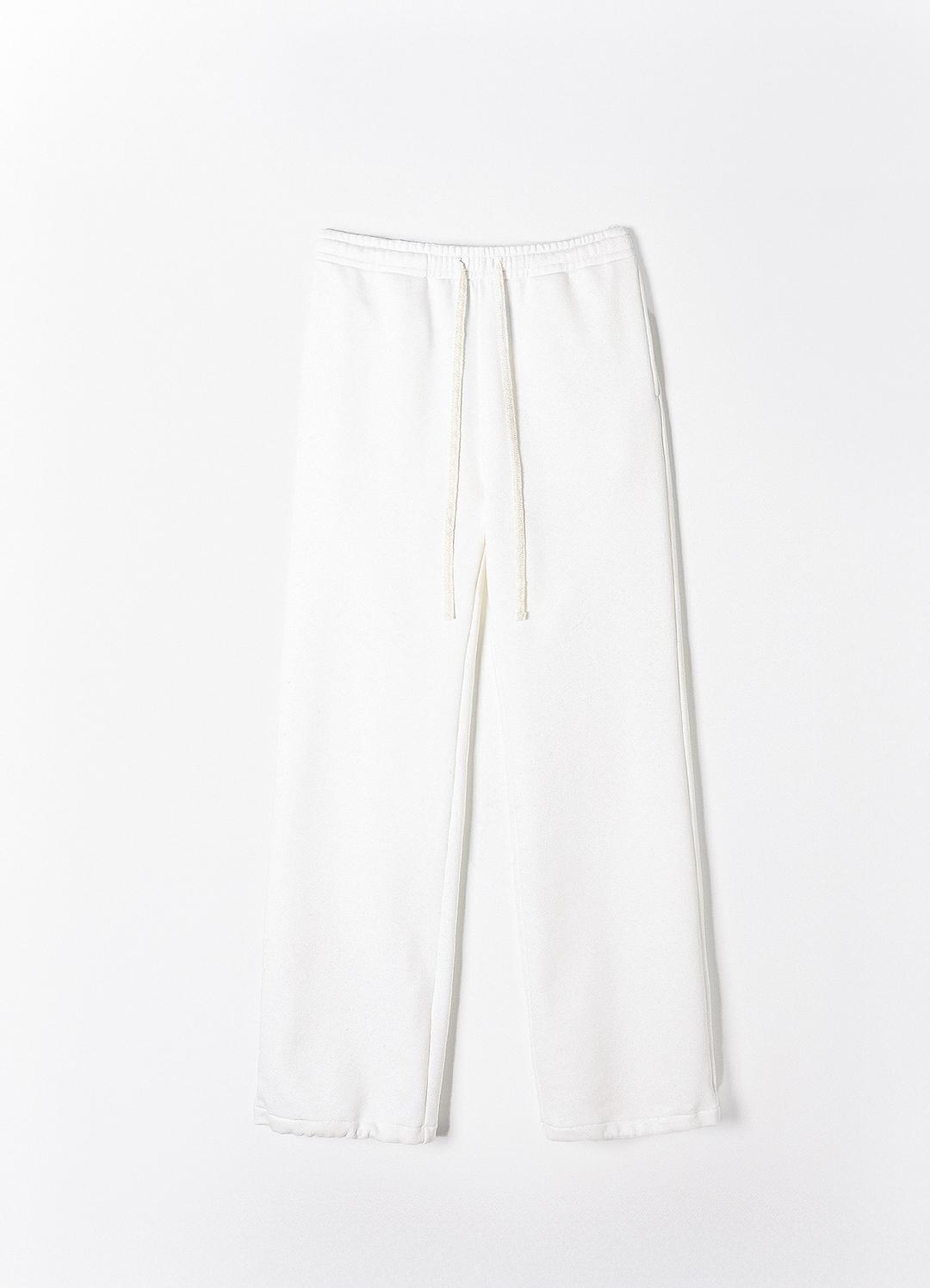 Lace Strap Sweat Pants(White)