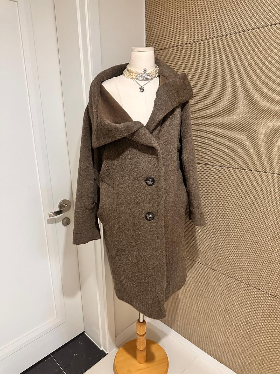 비비안웨스트우드 수리 알파카 드레이핑 캐시미어 orb 코트 | 후루츠패밀리