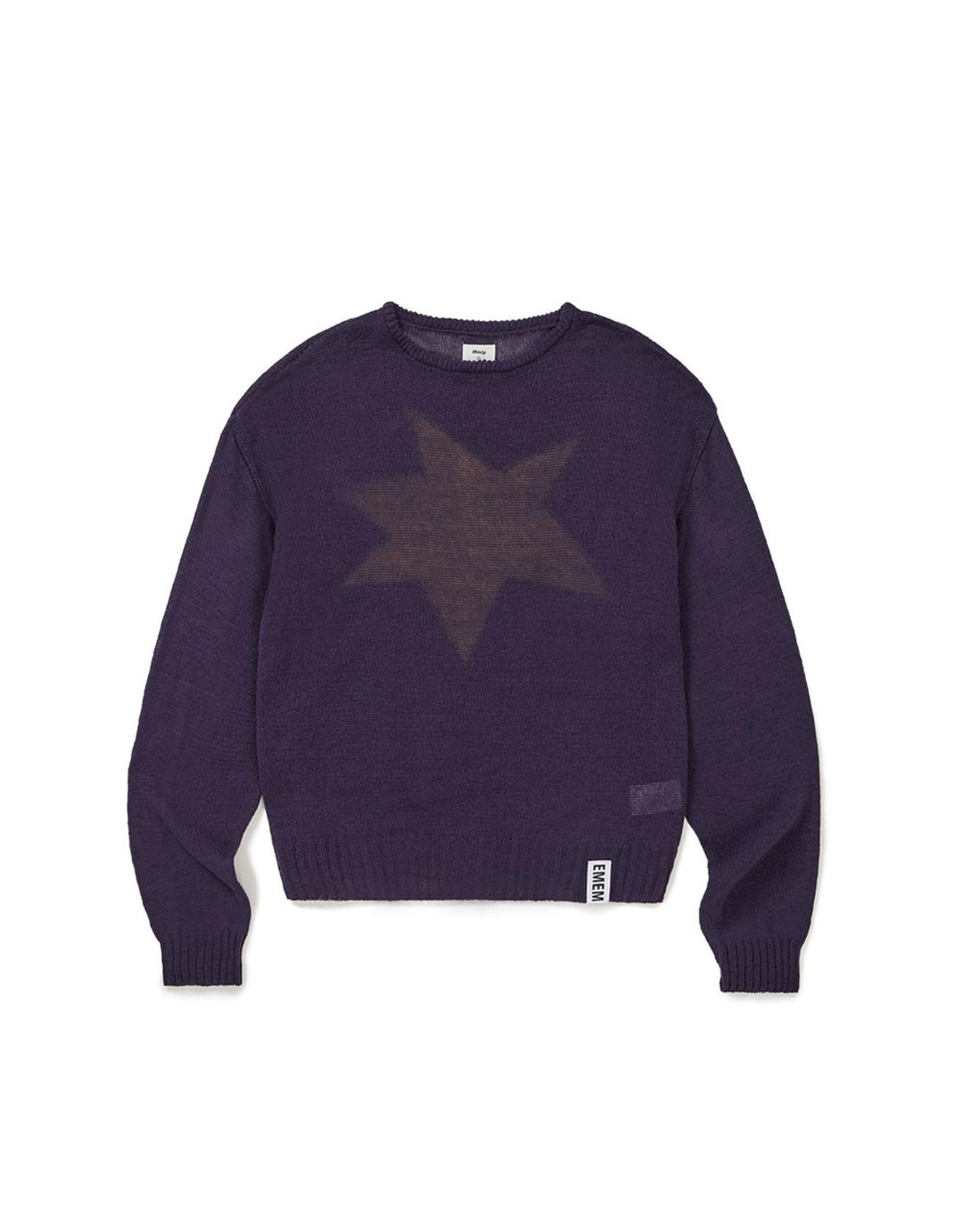 [Mmlg] STAR LAYER KNIT (PURPLE)