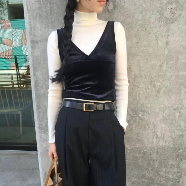 [적극추천] VELVET SLEEVELESS TOP