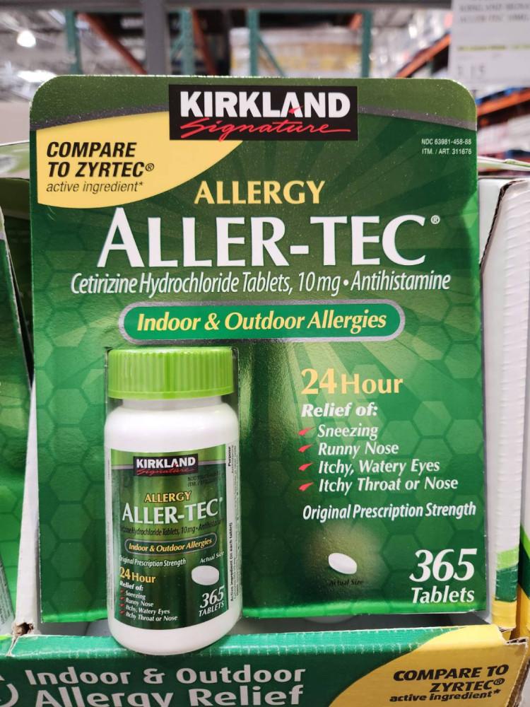 [최신제품]커클랜드 알러텍 365정 Kirkland Aller-Tec 코스트코 미국직배송