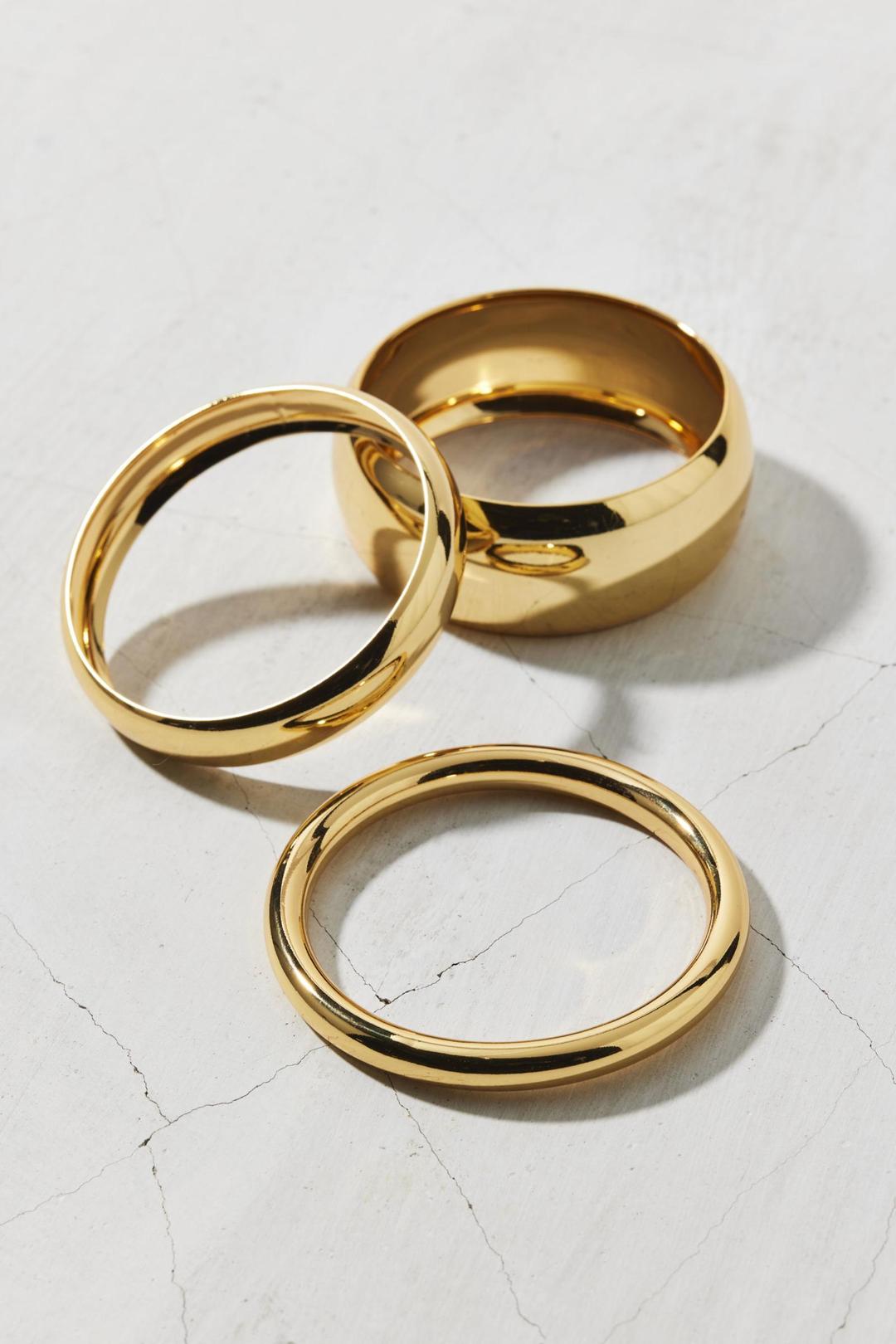Statement Metal Bangle Bracelet Set
