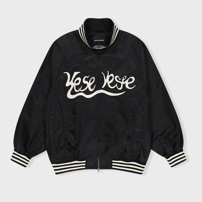 High Neck Stadium Jacket Black