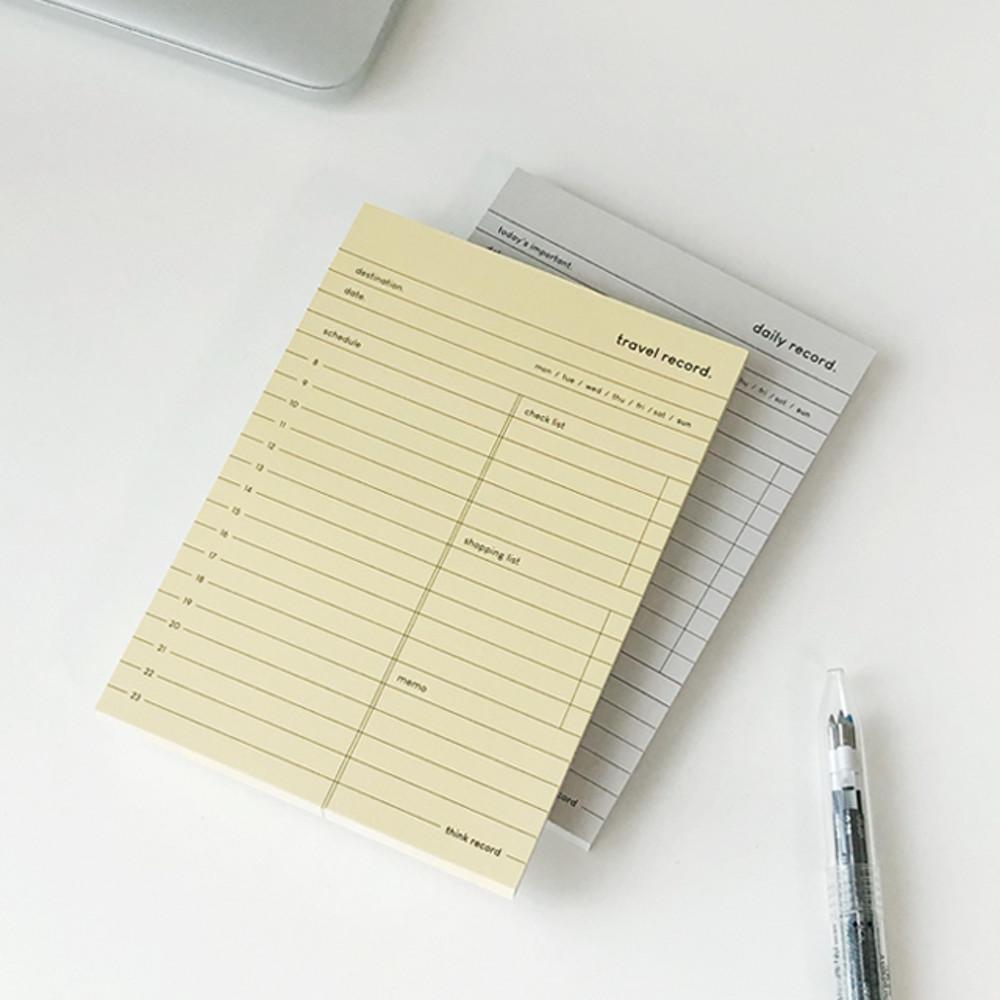 [record memo pad 2 type] 레코드 메모패드 2종