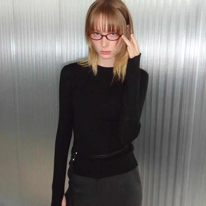 [듀닝 PICK] [우먼] 슬림 라운드 골지 니트 6 COLOR COWKT003