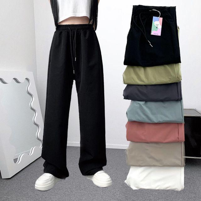 미닛단독 [기장선택] 프리미엄 FIBER 나일론 이중원단 보온안감 밴딩 와이드 일자 롱팬츠 (7color) _미닛마켓