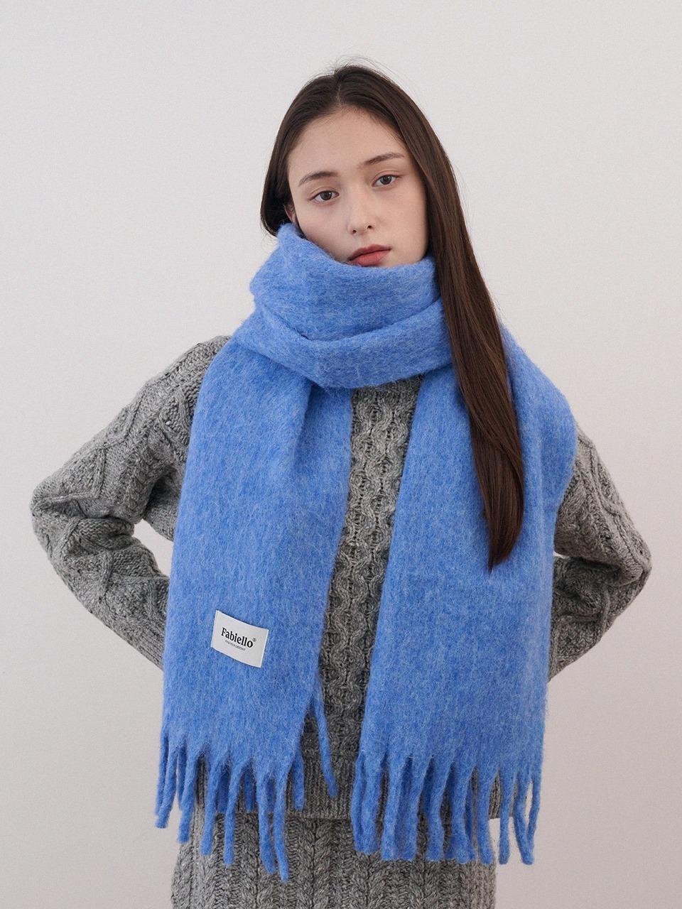 Wool candy muffler (casi blue)