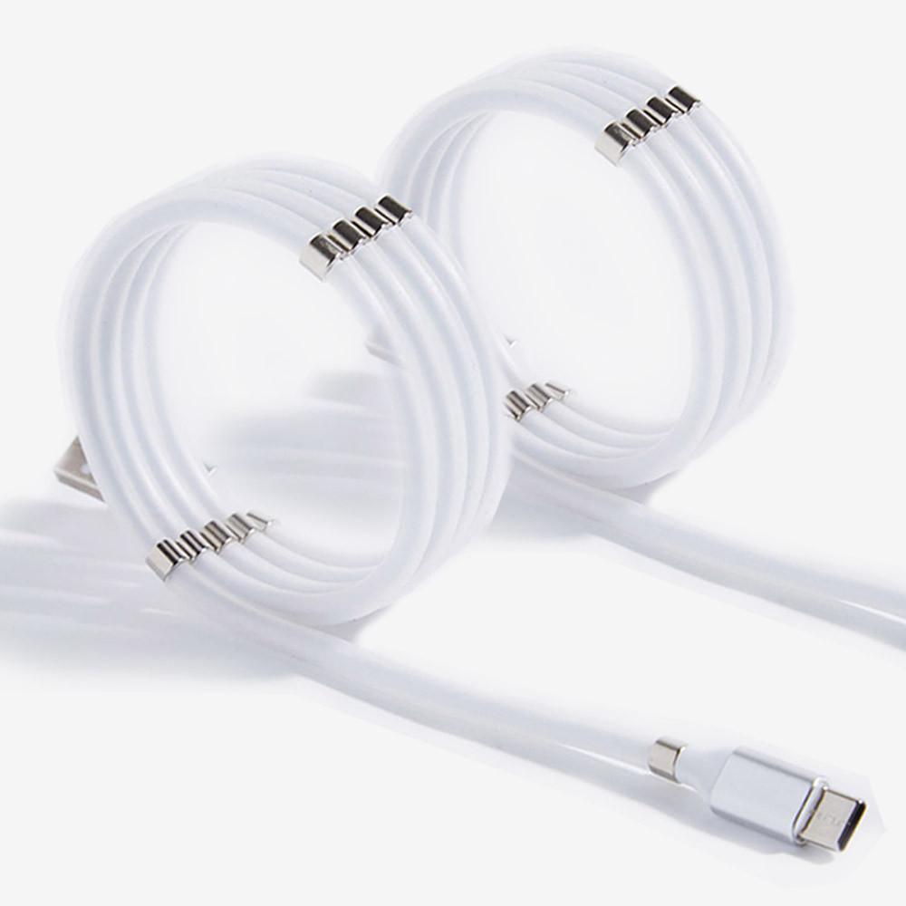 [1+1]무모 M4 마그네틱 고속충전케이블 USB C타입 1M 핸드폰 충전기선 정리 자석