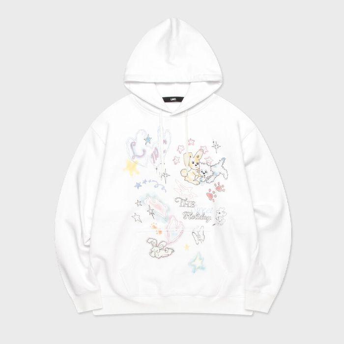 SKETCH DOODLE HOODIE off white