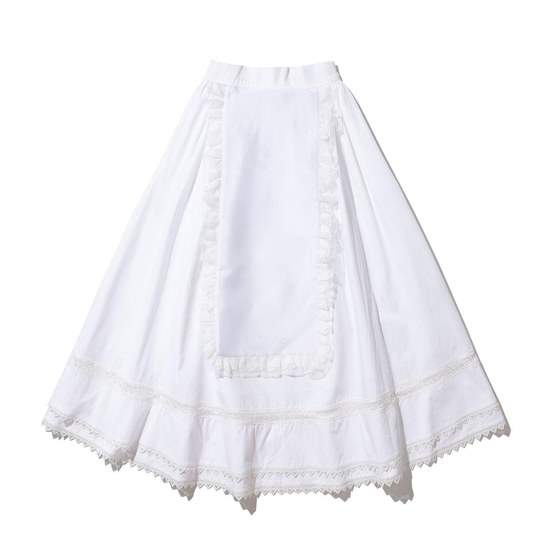 APRON-PYESEUL SKIRT (WHITE)