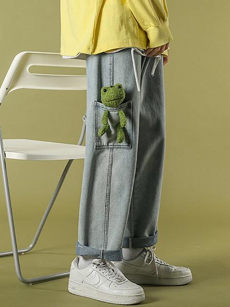 프로그 일자핏 데님 팬츠