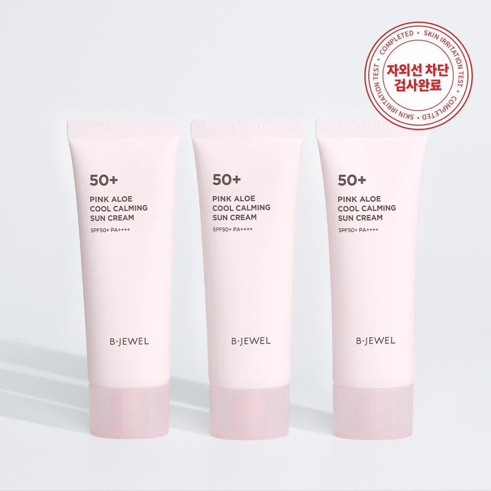 비주얼 핑크알로에 쿨카밍 선크림 40ml (1+1+1,에센스타입)