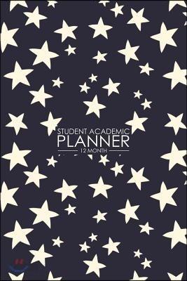 12 Month Student Academic Planner: Sparkling Stars 12-Month Study Calendar Helps Elementary, High School and College Students Prioritize and Manage Ho - 예스24