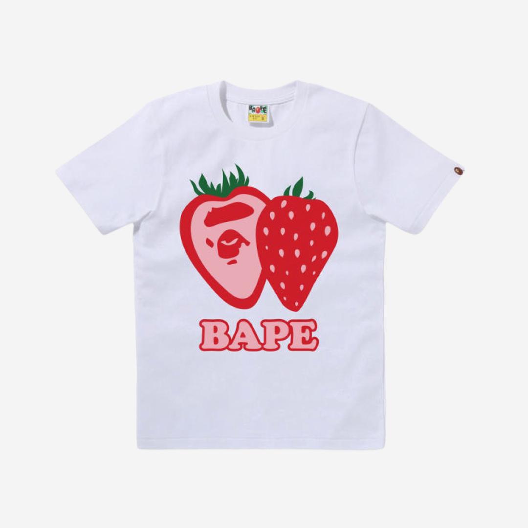 (W) BAPE Strawberry T-Shirt White