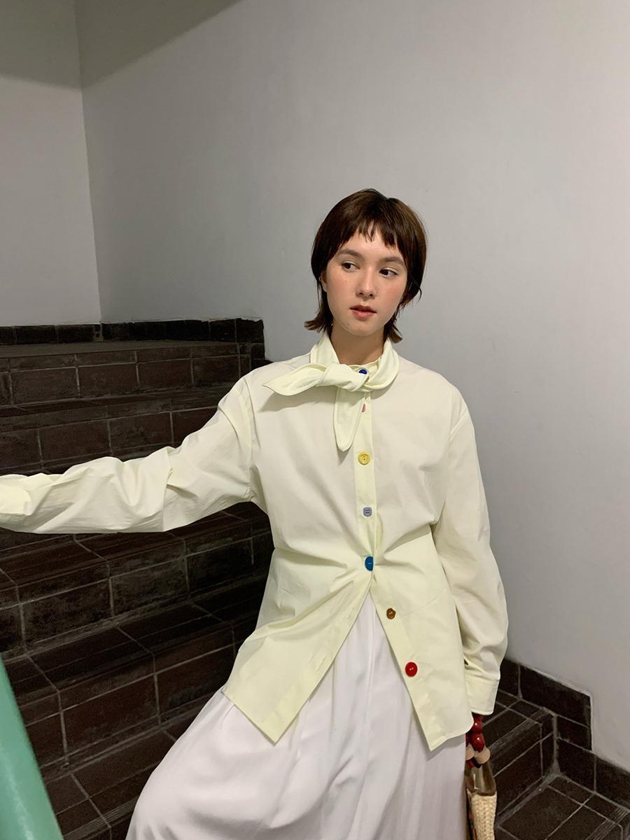 레인 버튼 셔츠