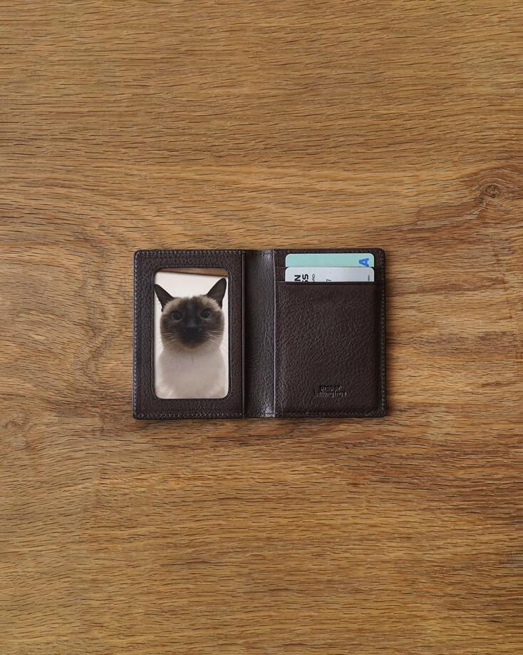 Slit Frame Card Holder / Chocolate
