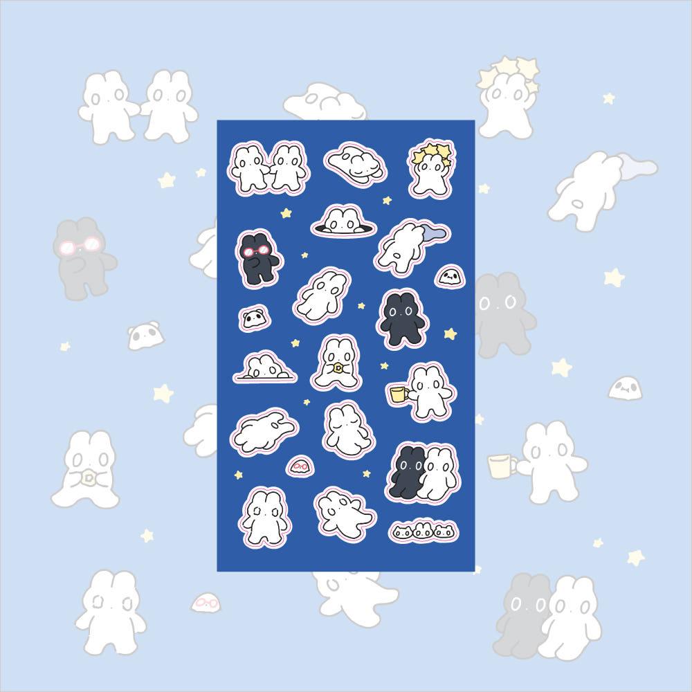 [그림자행성] 미니 그림자토끼 스티커