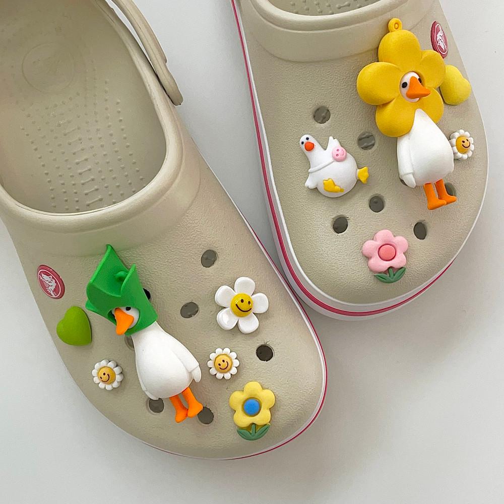 꽥꽥이 오리 크록스 지비츠 신발 꾸미기