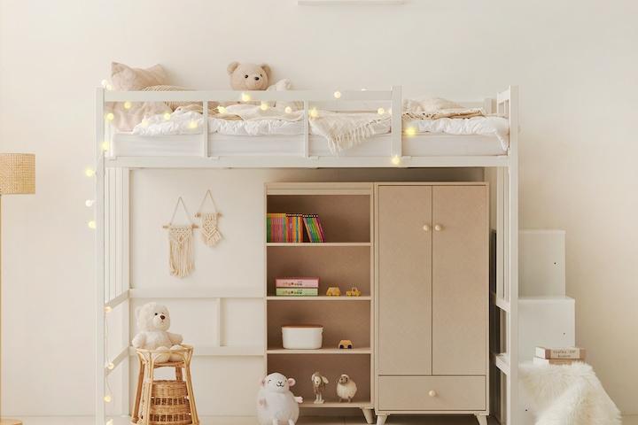 업다운 높이조절 철제 벙커/이층침대 SS/Q (사다리/수납계단) 2colors