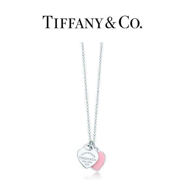 티파니 리턴 투 티파니 핑크 더블 하트 태그 펜던트 / 티파니