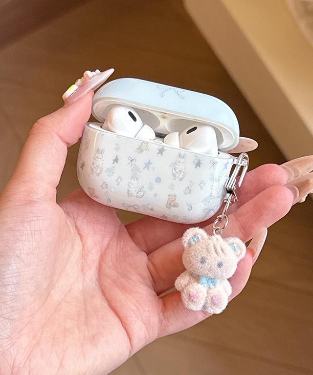 주얼리에이치 🐻귀여운 리본 별곰🐻 에어팟케이스 심플 데일리 커플 1세대 2세대 3세대 프로2 4세대 우정 감성 동물