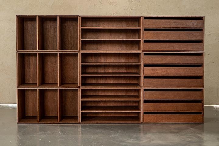 선반 / SHELVES  원목선반 모듈책장 우드쉘브 라왕합판 Atelier SK-5