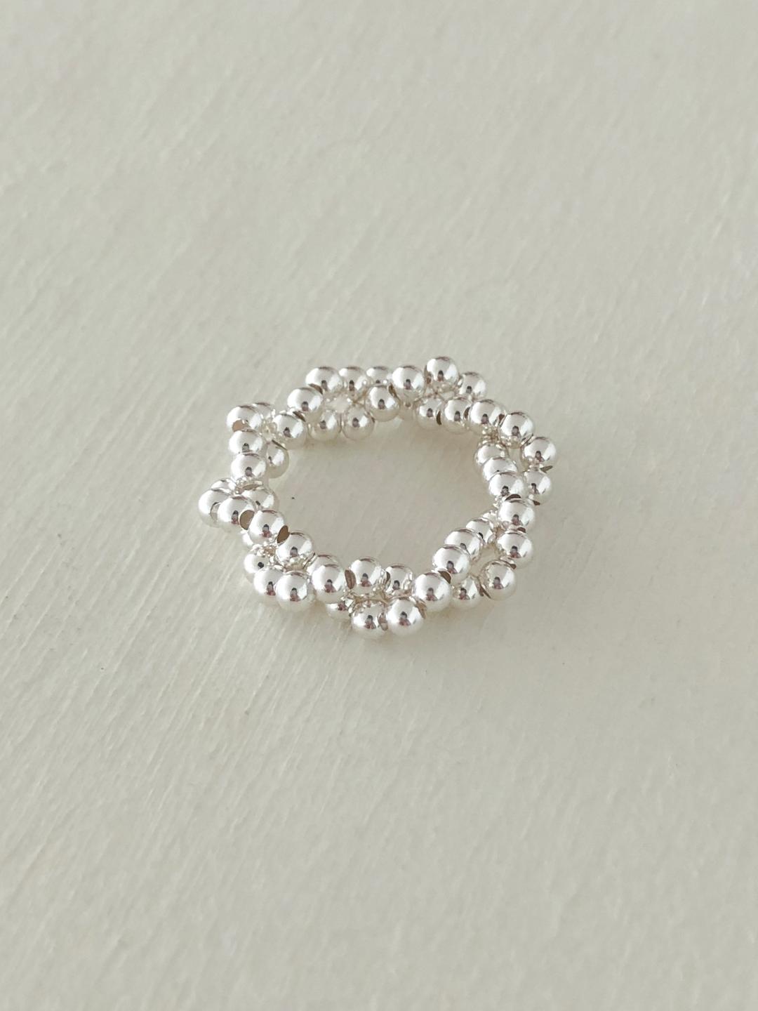 둥그런 [925 silver] 슈에 비즈 반지