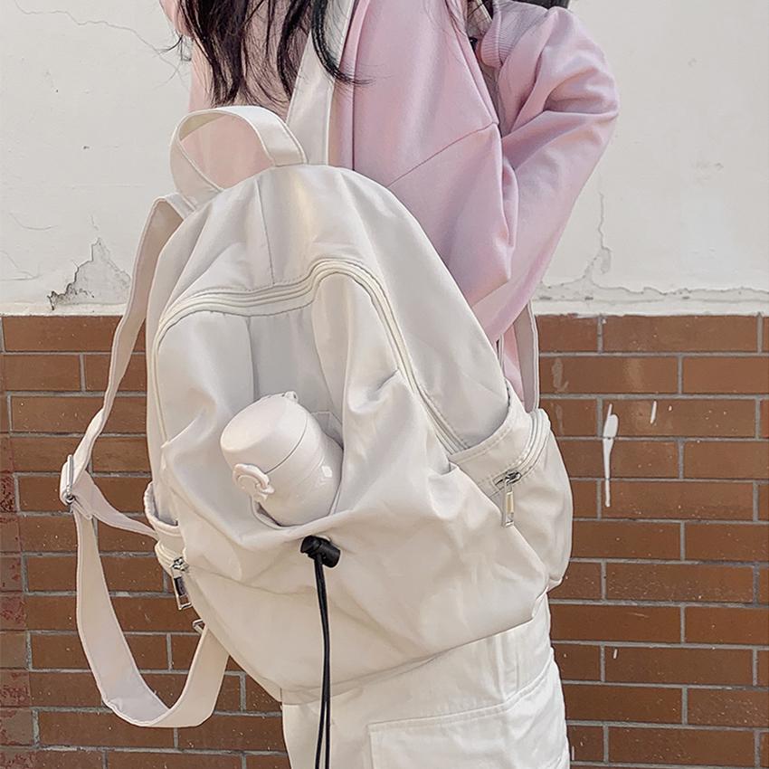 에이어패럴 [🚀오늘출발/주문폭주/신학기가방추천] 스트링 나일론 복조리 텀블러 아이패드 노트북  백팩 남녀공용 캐주얼 개강룩 여행용 가을 보부상 가방 AB001