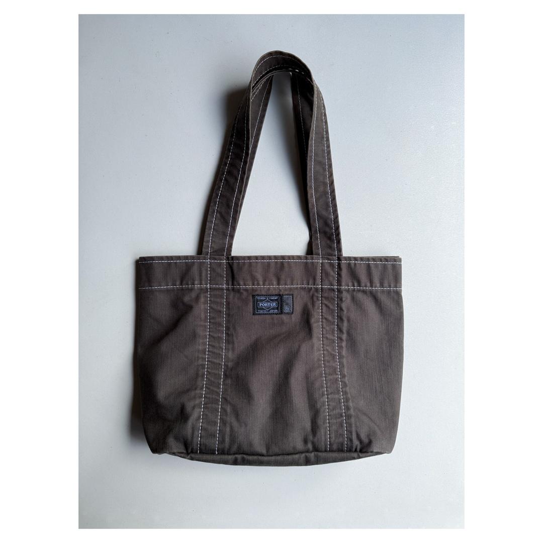 NEIGHBORHOOD x PORTER - Layered tote bag (Natural Charcoal)