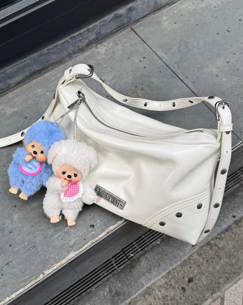 Stud Shoulder Bag (ivory)