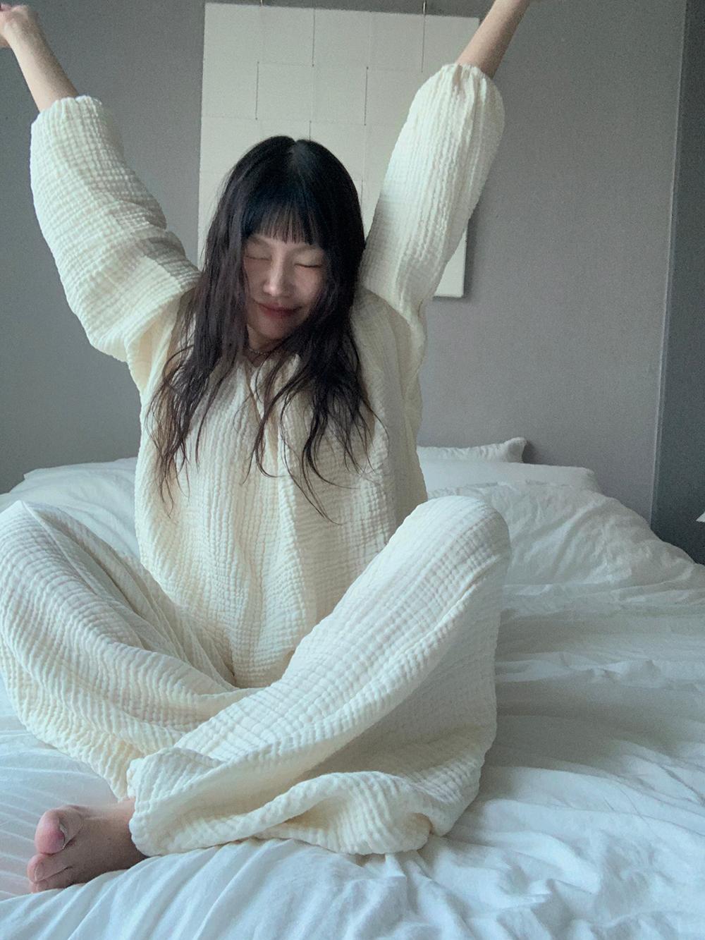 (by male) cotton gauze pajamas (top) s 다음주 월, m 바로배송