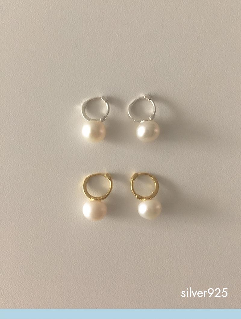 code pearl earring (silver925)